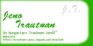 jeno trautman business card